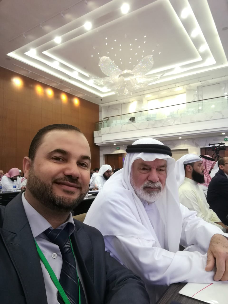 موقع الدكتور ايمن البدارين الرسمي - aymanbadarin.com | الدكتور ايمن البدارين مع العلامة أ.د محمد شبير في أحد المؤتمرات العلمية