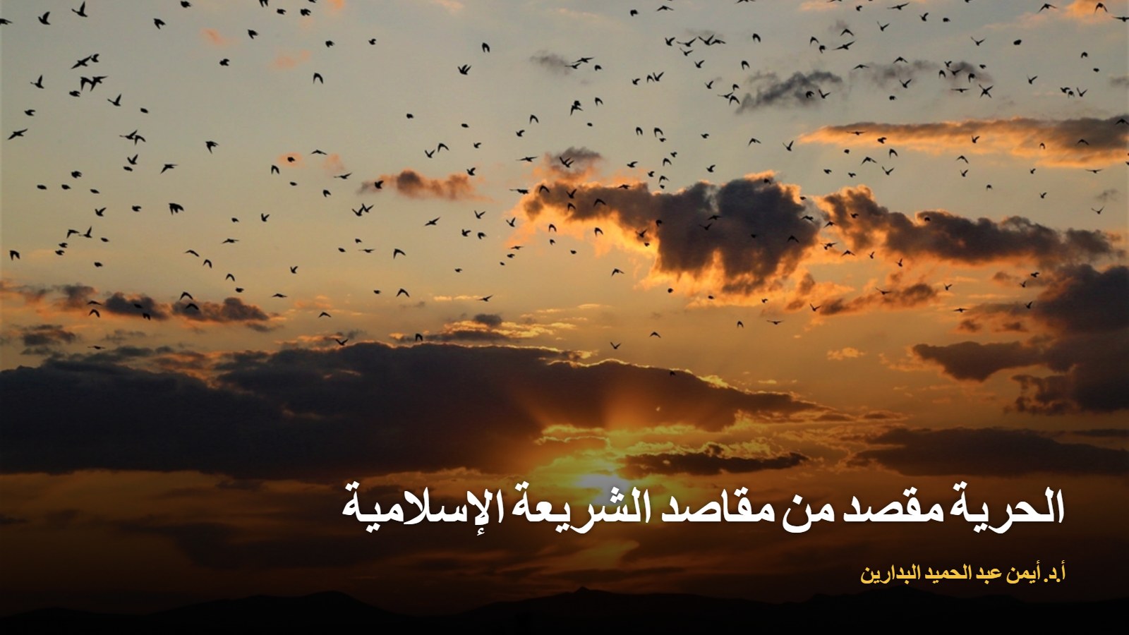موقع الدكتور أيمن البدارين الرسمي|الحرية مقصد من مقاصد الشريعة الإسلامية بمناقشة الدكتور أيمن البدارين