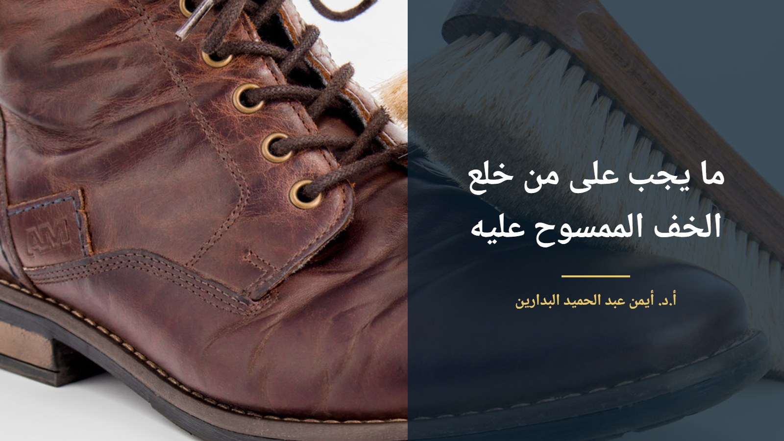 حذاء جلدي (خف) وفرشاة