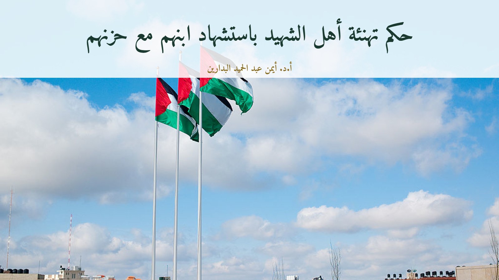 أعلام فلسطين ترفرف في السماء